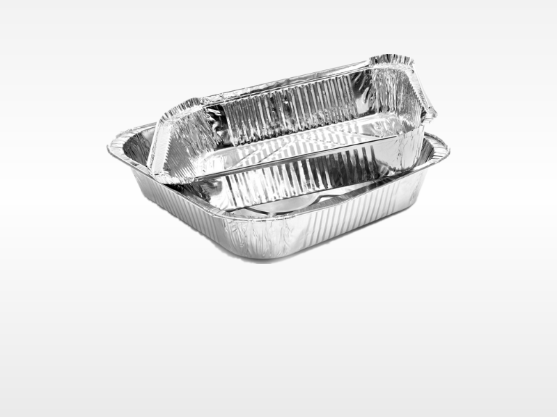 Aluminum foil tray for food packaging and storaging